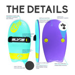 The Grom // Bodysurfing Handboard // Turquoise + Purple