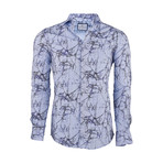 Tony Casual Long-Sleeve Button-Down Shirt // Blue (XL)