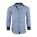 Hugo Casual Long-Sleeve Button-Down Shirt // Blue (2XL)
