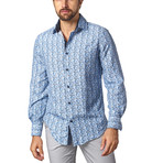 Hugo Casual Long-Sleeve Button-Down Shirt // Blue (S)