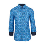 Weldon Casual Long-Sleeve Button-Down Shirt // Blue (L)