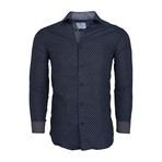 Tim Casual Long-Sleeve Button-Down Shirt // Navy (S)