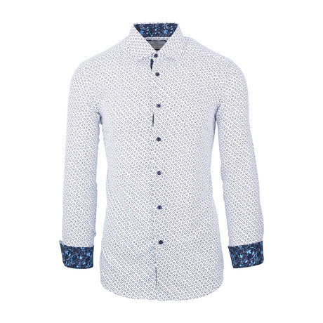 Harris Casual Long-Sleeve Button-Down Shirt // White (S)