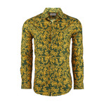 Berry Casual Long-Sleeve Button-Down Shirt // Green (S)
