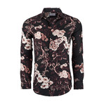 Jim Casual Long-Sleeve Button-Down Shirt // Black (3XL)