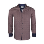 Byron Casual Long-Sleeve Button-Down Shirt // Red-Brown (S)