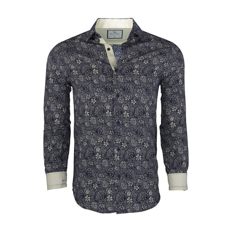 Jamie Casual Long-Sleeve Button-Down Shirt // Black (S)