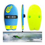 The Grom // Bodysurfing Handboard // Navy Blue + Electric Lemon