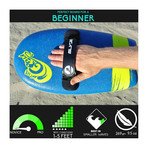 The Grom // Bodysurfing Handboard // Navy Blue + Electric Lemon