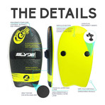 The Grom // Bodysurfing Handboard // Black + Electric Lemon