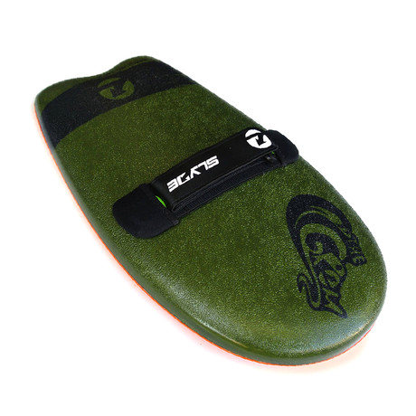 The Grom // Bodysurfing Handboard  // Army Green + Pilsner Orange