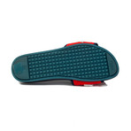 Fendi // Rubber Slide Sandal Bow // Navy + Red (US: 8)