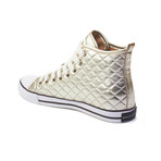 Dolce & Gabbana // Quilted Leather High Top Sneaker // Gold (US: 6)
