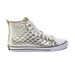 Dolce & Gabbana // Quilted Leather High Top Sneaker // Gold (US: 6)
