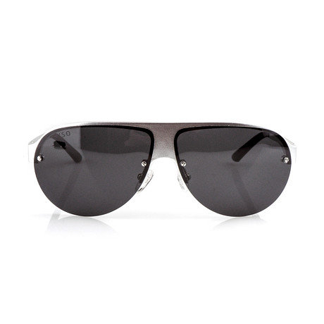 Resurgence Metal Shield Sunglasses // Silver + Black