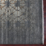 Geometric Hand-Knotted Area Rug // Dark Gray // 9' x 12'