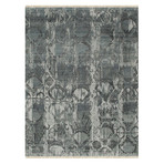 Patterned Hand-Knotted Area Rug // Charcoal (6' x 9')