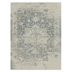 Abstract Hand-Knotted Area Rug // Gray + Cream // 6' x 9'