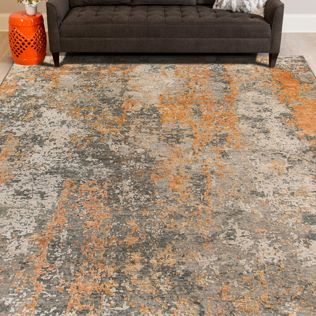 Abstract Carved Hand-Knotted Area Rug // Sienna (6' x 9')