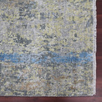 Abstract Carved Hand-Knotted Area Rug // Blue-Orange (8' x 10')