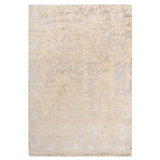 Patterned Hand-Knotted Area Rug // Light Gray (6' x 9')