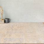 Patterned Hand-Knotted Area Rug // Light Gray (6' x 9')