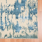 Carved Hand-Knotted Area Rug // Blue (8' x 10')