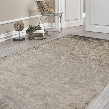 Carved Hand-Knotted Area Rug // Gray (6' x 9')