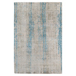 Abstract Hand-Knotted Area Rug // Blue // 6' x 9'