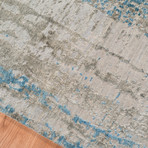 Abstract Hand-Knotted Area Rug // Blue // 6' x 9'