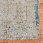 Abstract Hand-Knotted Area Rug // Blue // 6' x 9'