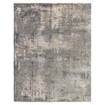 Abstract Hand-Knotted Area Rug // Light Gray (8' x 10')