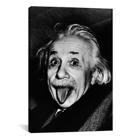 Albert Einstein, Sticking His Tongue Out // Arthur Sasse (18"W x 26"H x 0.75"D)
