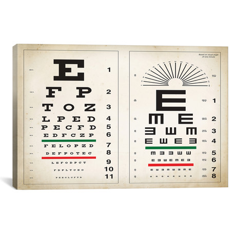 Eye Chart // PatentPrintStore (26"W x 18"H x 0.75"D)