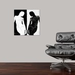 Modern Art // Contrasting Silhouette Figure // 5by5collective (18"W x 18"H x 0.75"D)