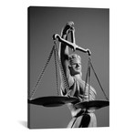 Statue Of Blind Justice Holding Scales // Vintage Images // 1970s (18"W x 26"H x 0.75"D)