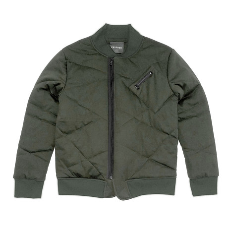 Quilted Jersey Jacket // Olive (XS)