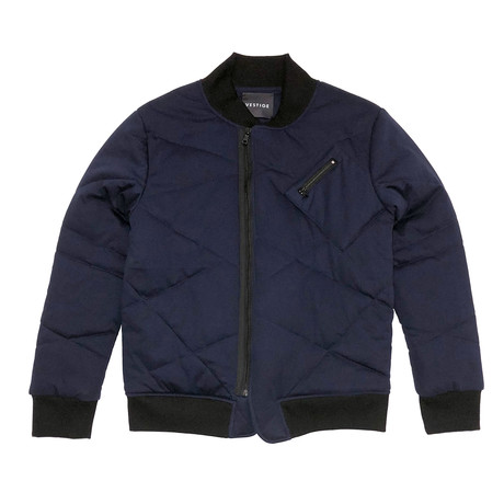 Quilted Jersey Jacket // Navy (XS)