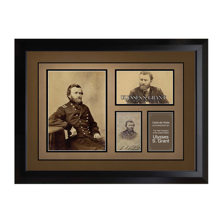 Signed + Framed CDV Collage // Ulysses S. Grant