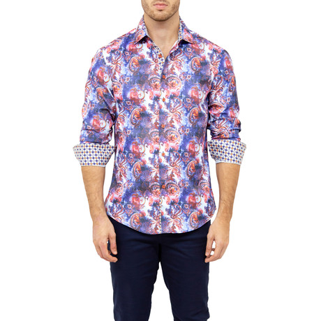 Tate Button-Up Shirt // Purple (XS)