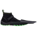 Unisex Hydro Snorkeling Fins Diving Shoes // Black + Green (US: 11)