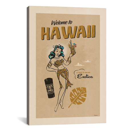 Hawaii Exotica Very Vintage Process (18"W x 26"H x 0.75"D)