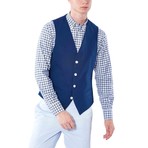 White Button Vest // Dark Blue (Euro: 56)