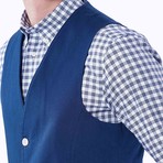 White Button Vest // Dark Blue (Euro: 56)