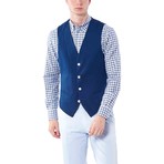 White Button Vest // Dark Blue (Euro: 56)