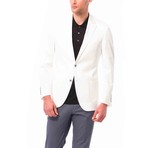 No-Flap Pocket Blazer // White (Euro: 48)