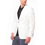 No-Flap Pocket Blazer // White (Euro: 48)