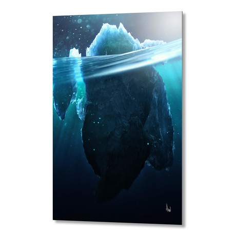 Caustic Icebergs - 03 // Aluminum (16"W x 24"H x 0.1"D)