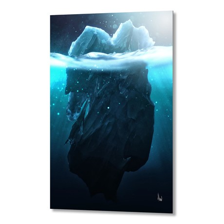 Caustic Icebergs - 05 // Aluminum (16"W x 24"H x 0.1"D)