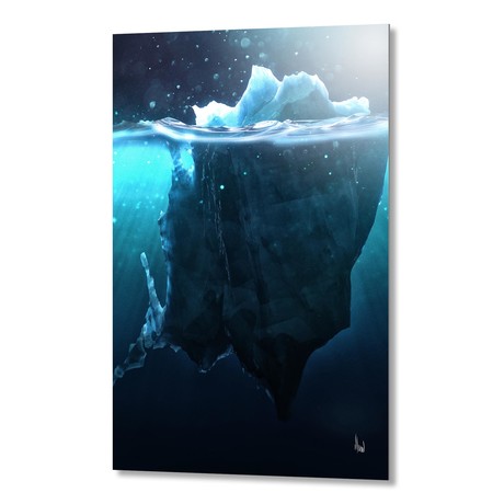 Caustic Icebergs - 06 // Aluminum (16"W x 24"H x 0.1"D)